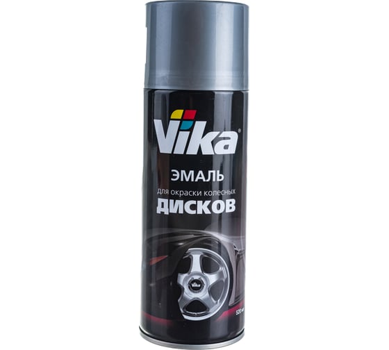 Эмаль для окраски колесных дисков VIKA серебристый, 520 мл 18-000036