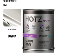 Базовая эмаль HOTZ Toyota Super White 040, 1000 мл, базисная автомобильная краска под лак 4673755218219