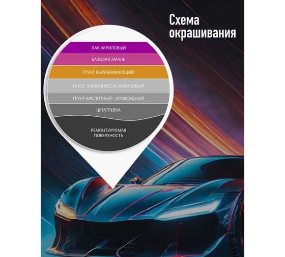 Аэрозольная краска HOTZ Терра 507 1K базовая автомобильная ремонтная эмаль, металлик, 520 ml 4673755219230
