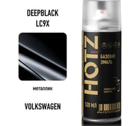 Аэрозольная краска, базовая автомобильная ремонтная эмаль HOTZ Volkswagen/Skoda Deepblack LC9X, 1K металлик, 520 мл 4673755219438