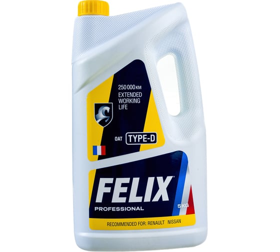 Антифриз FELIX TYPE D 5 кг, желтый 430206333
