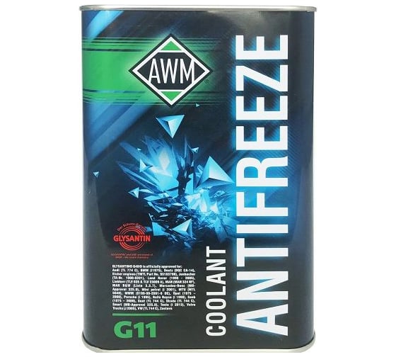 Антифриз AWM 11 Ready Mix G-11, 1 л, в металлической канистре, зеленый 430208035 1