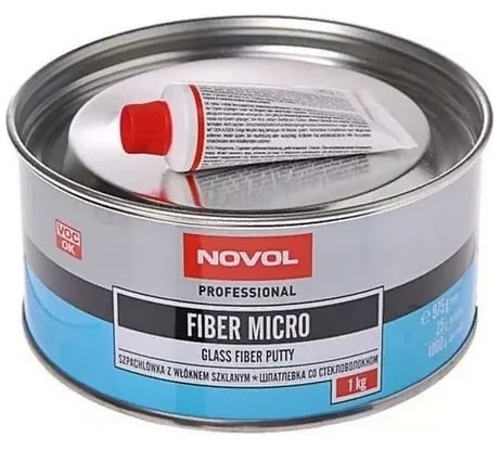 Шпатлевка Novol FIBER MICRO с коротким стекловолокном 1 кг X6126448