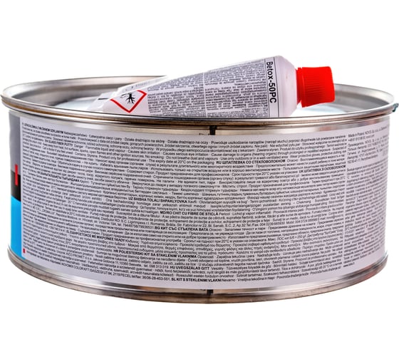Шпатлевка Novol FIBER MICRO с коротким стекловолокном 1 кг X6126448