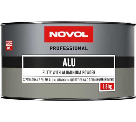 Шпатлевка Novol ALU с алюминием 1.8 кг X6124253