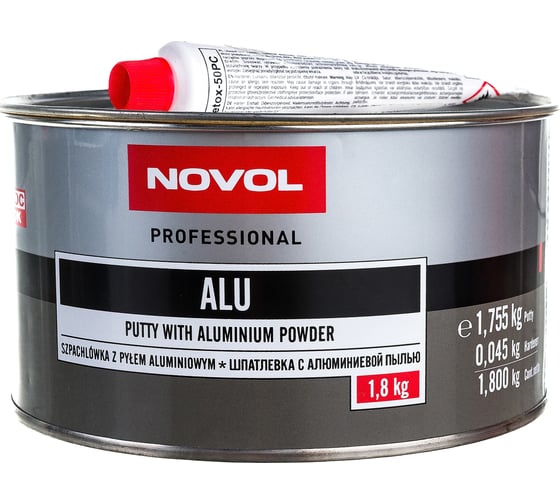 Шпатлевка Novol ALU с алюминием 1.8 кг X6124253