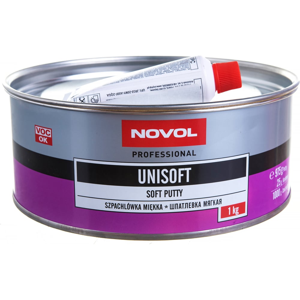 Шпатлевка Novol UNISOFT мягкая 1 кг X6120461 - выгодная цена, отзывы ...