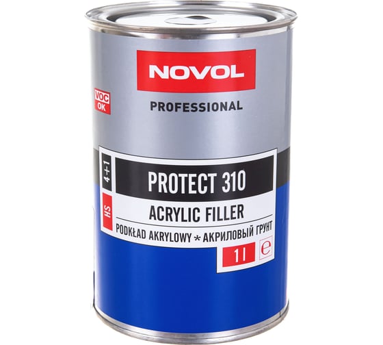 Грунт Novol PROTECT 310 HS 2К акрил. банка 1л с отвердителем 0.2л черный X6121534