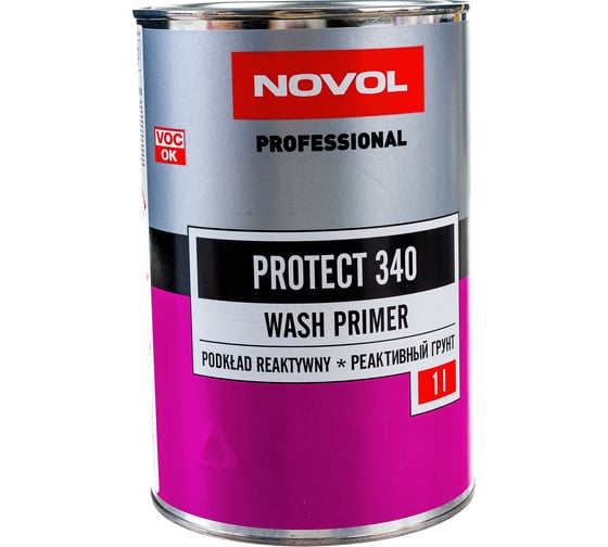 Кислотный грунт с отвердителем Novol WASH PRAIMER PROTECT 340 1л+1л X6117775