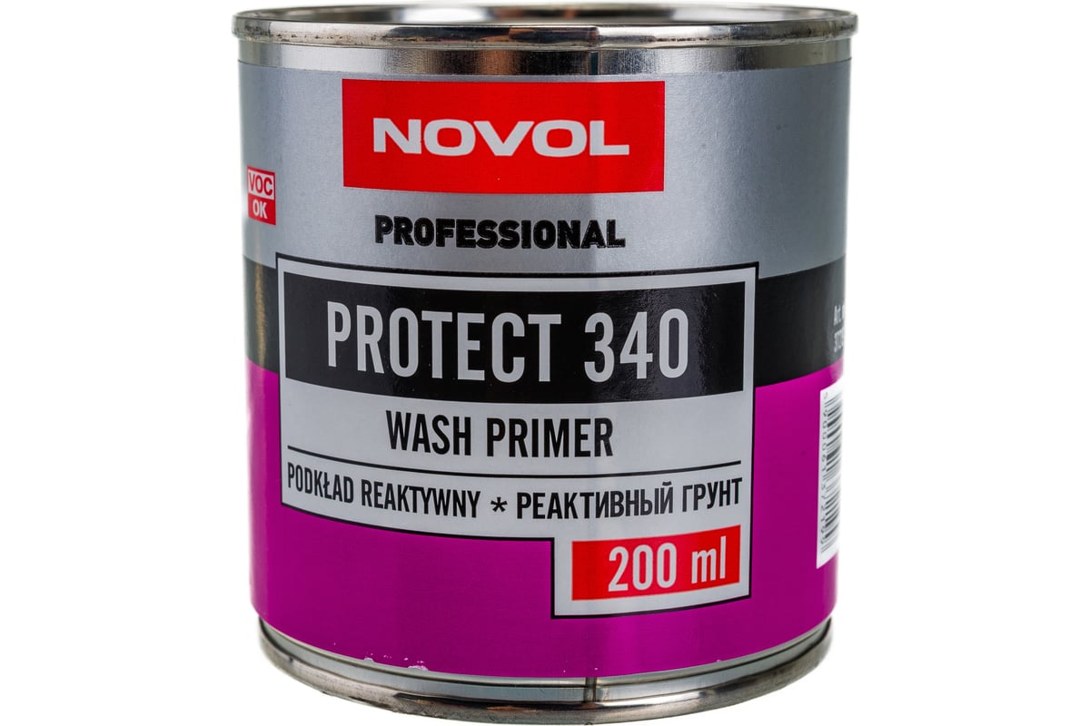 Кислотный грунт Novol PROTECT 340 WASH PRIMER 2К банка 0.2л с отвердителем  0.2л X6119176 - выгодная цена, отзывы, характеристики, фото - купить в  Москве и РФ