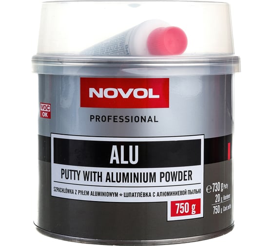 Шпатлевка Novol ALU с алюминием 0.75 кг X6120530