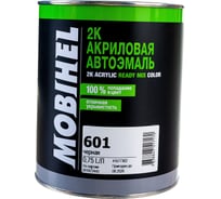 Краска Mobihel 601 Черный 2К, акриловая, банка, 0.75 л 41677302