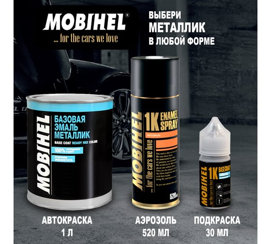 Краска Mobihel 100 Триумф металлик, банка, 1 л 41977002