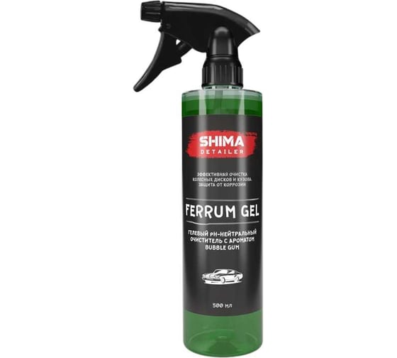 Гелевый pH-нейтральный очиститель SHIMA DETAILER "FERRUM GEL"  с ароматом BUBBLE GUM, 1 L 4610326360601BUBBLEGUM 1