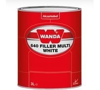 Универсальный грунт-выравниватель Wanda HS 640 FIL MULTI WHITE 3 л, отвердитель 00777