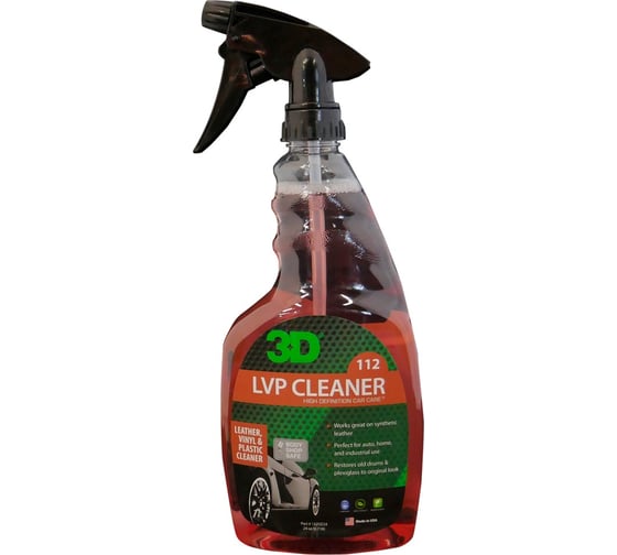 Очиститель кожи, винила и пластика 3D LVP Cleaner 112OZ24 0.71 л 020509 1