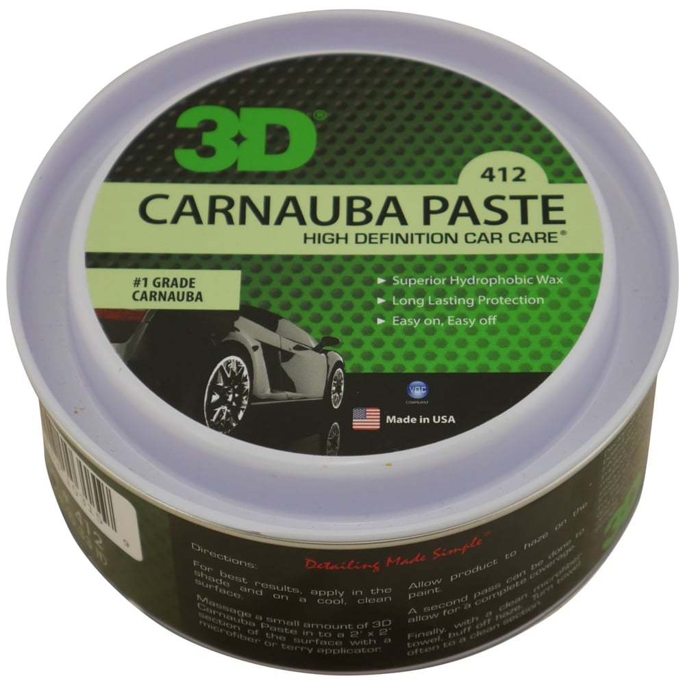 Твердый воск 3D Carnauba Paste Wax Paste 412 0.33 л 020545 - выгодная ...