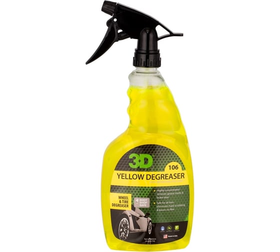 Очиститель покрышек и резины 3D Yellow Degreaser 106OZ24 0.71 л 020489 1
