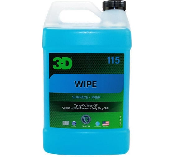 Очиститель ЛКП 3D Wipe 115G01 перед нанесением защитного покрытия, 3.78 л 020859