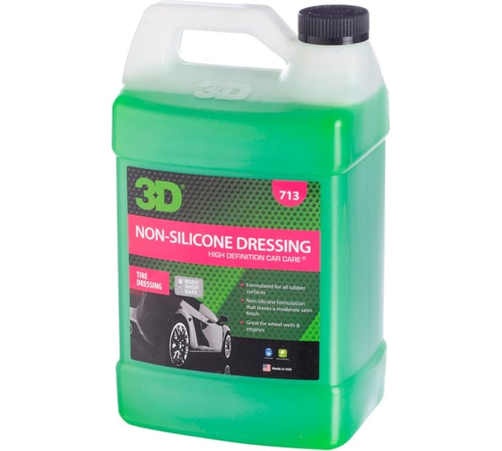 Средство для резины и подкапотного пространства 3D Non-Silicone Dressing 713G01 3.78 л 020590