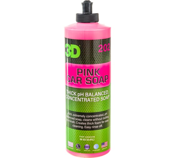 Автошампунь 3D Pink Car Soap 202OZ16 0.47 л 020518