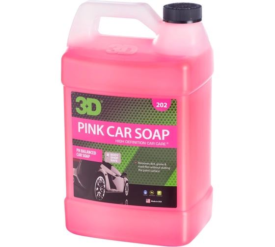 Автошампунь 3D Pink Car Soap 202G01 3.78 л 020519 1