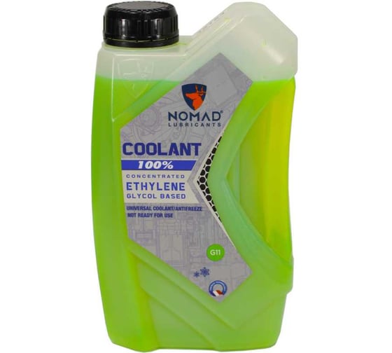 Охлаждающая жидкость концентрат NOMAD Long Life Coolant/Antifreeze Concentrate G11 100% разбавлять дистиллированной водой 1/1, цвет зеленый флуоресцентный 20 л 35156 1