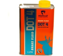 Тормозная жидкость синтетическая, металлическая канистра Nomad Brake Fluid DOT 4 1л 34999