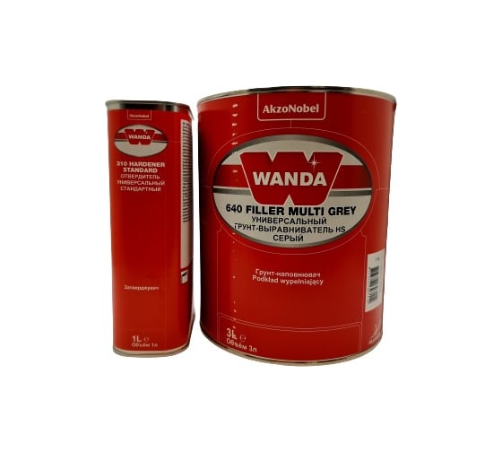 Универсальный грунт-выравниватель Wanda HS 640 FIL MULTI GREY 3 л + отвердитель 00180