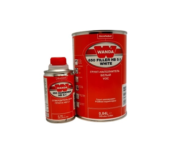 Грунт-наполнитель Wanda VOC 650 FIL HB 5:1 WHITE комплект 1 л 00699