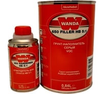 Грунт-наполнитель Wanda VOC 650 FIL HB 5:1 BLACK комплект, 1 л 00608