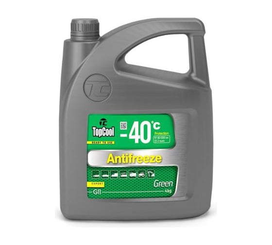 Охлаждающая жидкость TOPCOOL Antifreeze Green -40 C 4кг (зеленый)  Z0067 1