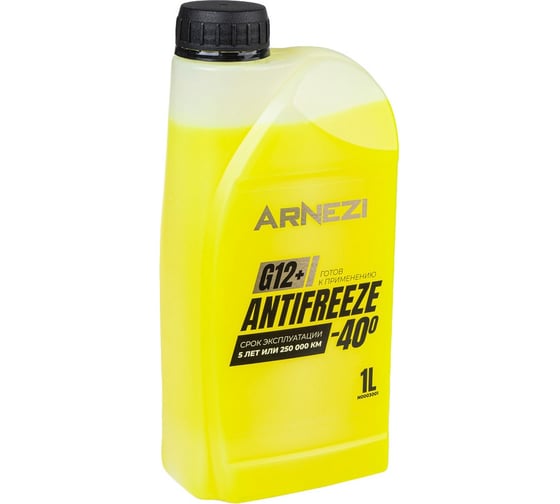 Антифриз ARNEZI Yellow G12+ готовый -40 желтый 1 л N0003001 1