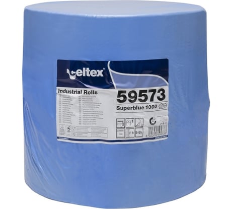 Индустриальная бумага CELTEX SUPERBLUE 1000 1 рулон (3 слоя, 1000 листов в рулоне, лист 36x36 см, синий) С59573