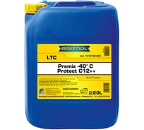 Антифриз RAVENOL готовый к применению, лила LTC Lobrid Technology Coolant Premix -40 C12++ 20 л ecobox 1410126