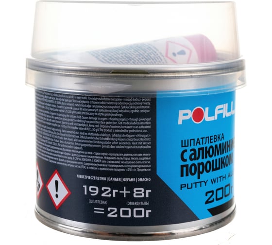 Шпатлевка с алюминиевым порошком POLFILL 200 г 13-000024