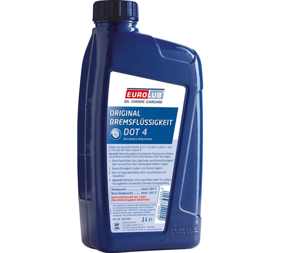 Тормозная жидкость EUROLUB Brake Fluid DOT4 542001 1