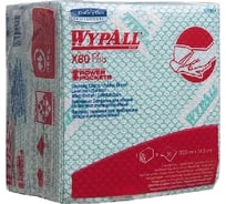Протирочный материал Kimberly-Clark WypAll X80 Plus сложенные в 1/4, зеленый 19154