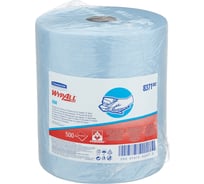 Протирочный материал Kimberly-Clark WypAll X60, большой рулон, синий 8371