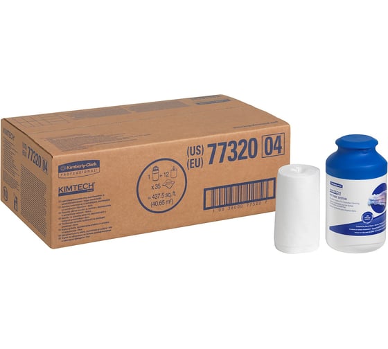 Протирочные салфетки Kimberly-Clark Kimtech Wettask DS маленький рулон, белый 7732 1