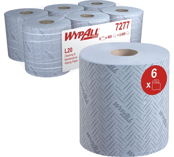 Протирочный материал для многофункционального использования Kimberly-Clark WypAll L20 синий 7277
