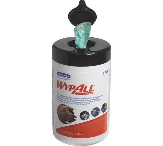 Протирочные салфетки Kimberly-Clark WypAll зеленый, 6 туб 7772