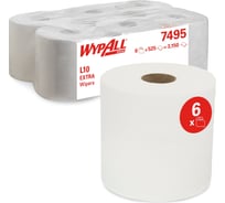 Протирочные салфетки Kimberly-Clark WypAll L10 EXTRA рулон с контролируемой подачей, белый 7495