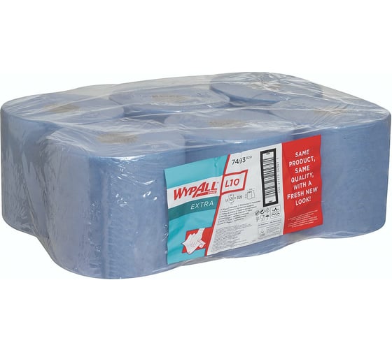 Протирочный материал Kimberly-Clark WypAll L10 EXTRA рулон с контролируемой подачей, синий 7493