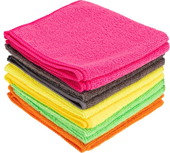 Микрофибра автомобильная REXANT 30x30см, 200 гр/м2, 10 шт 80-0801