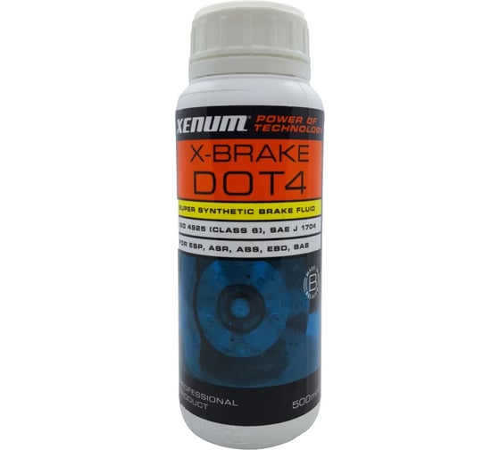 Синтетическая тормозная жидкость XENUM X-BRAKE DOT 4, 0,5 л 1358500 1