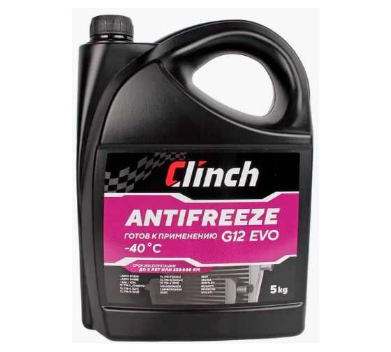 Антифриз Clinch фиолетовый G12 EVO -40, канистра 5 кг 311275Е