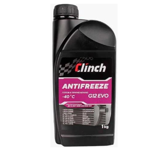Антифриз Clinch фиолетовый G12 EVO -40, канистра 1 кг 311271Е