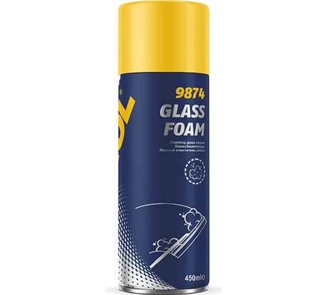 Очиститель пенный  для стекол MANNOL GLASS FOAM 450 мл 2487