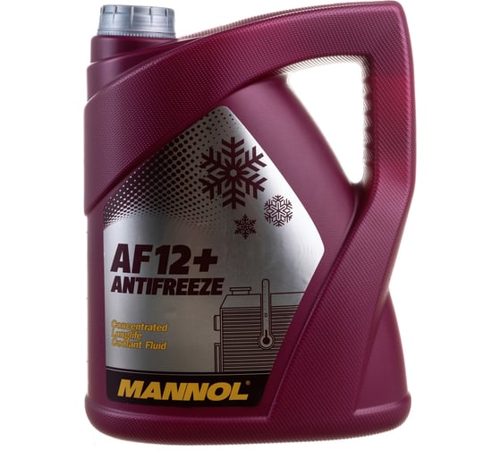 Концентрат антрифриз MANNOL ANTIFREEZE AF12+ LONGLIFE красный, 5 л 2033